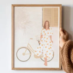 Affiche la femme au vélo