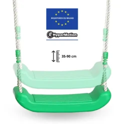 Aire de jeux jardin xxl hypermotion - portique acier 2 sièges, échelle & trapèze