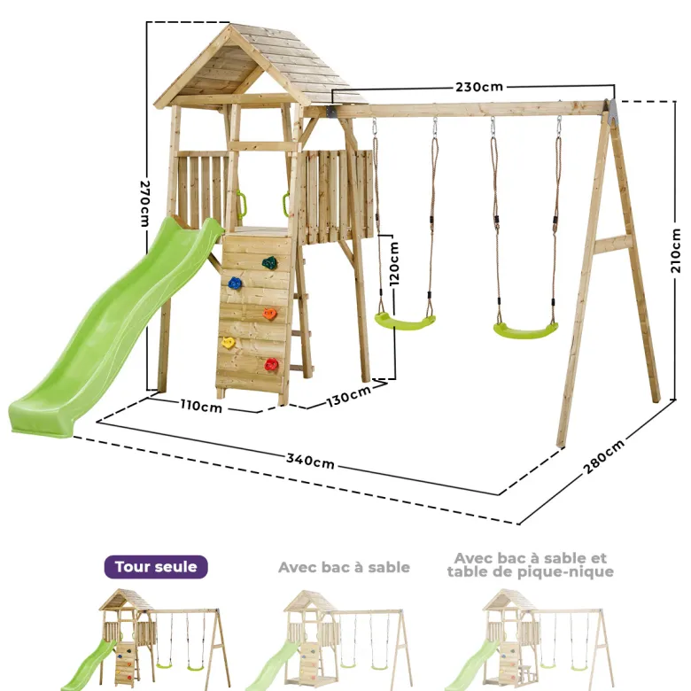 Aire de jeux portique woodi
