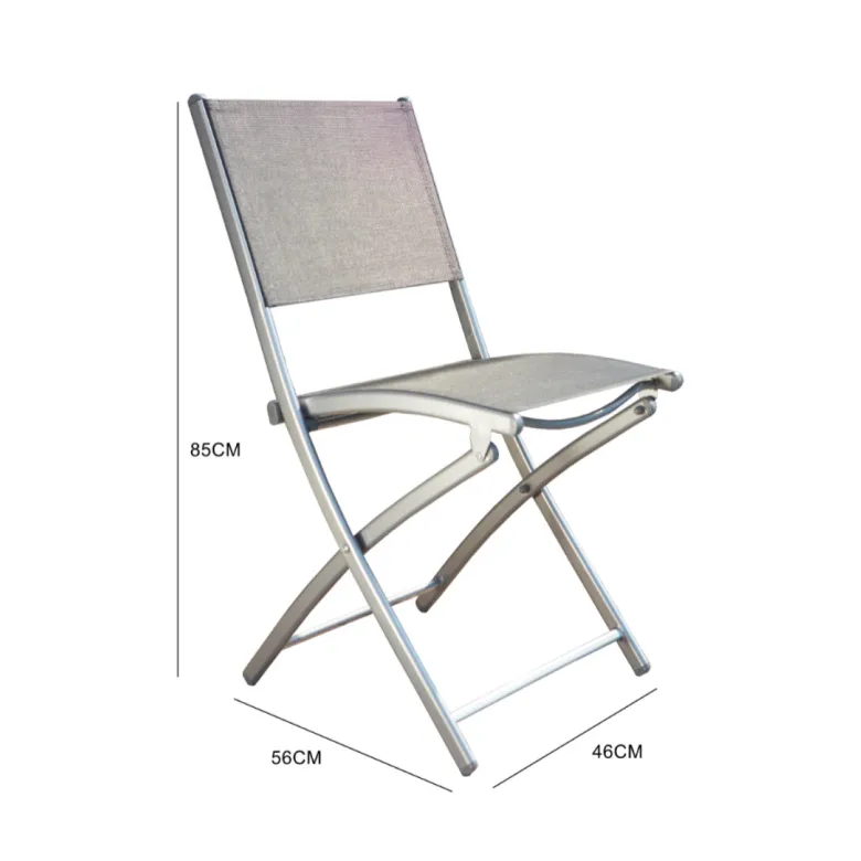 Alassio ensemble de jardin table 150 cm + lot de 4 chaises pliantes