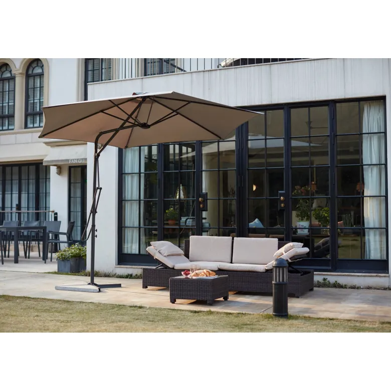 Alcudia parasol gris droit rond 294 x 294 m