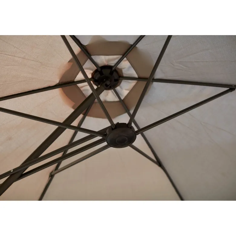 Alcudia parasol gris droit rond 294 x 294 m