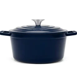 Alma25 cocotte en fonte bleu marine 25cm