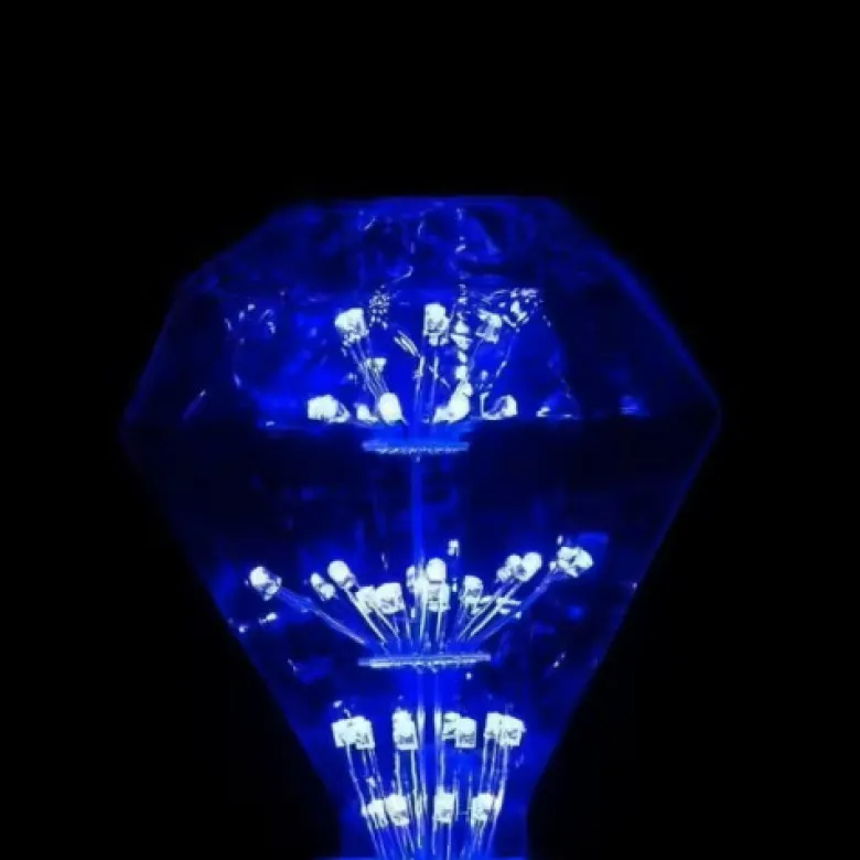 Ampoule lampe déco diamant bleu e27