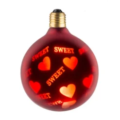 Ampoule lampe déco rouge sweet g125 e27