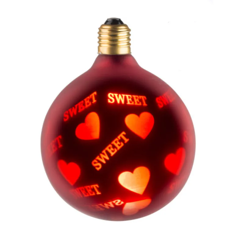 Ampoule lampe déco rouge sweet g125 e27
