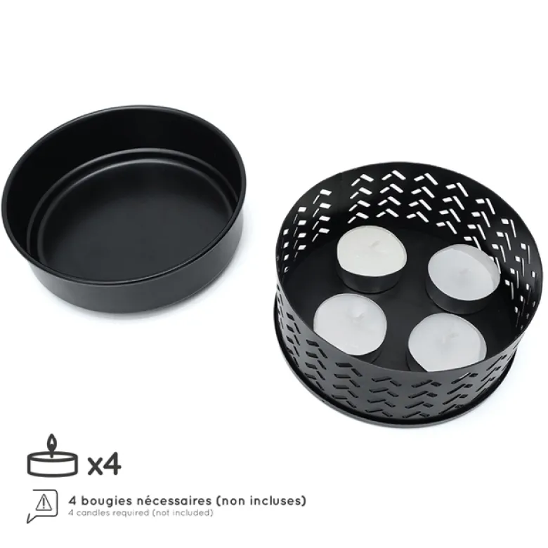 Appareil cuisson camembert à la bougie chauffe-plat sans électricité