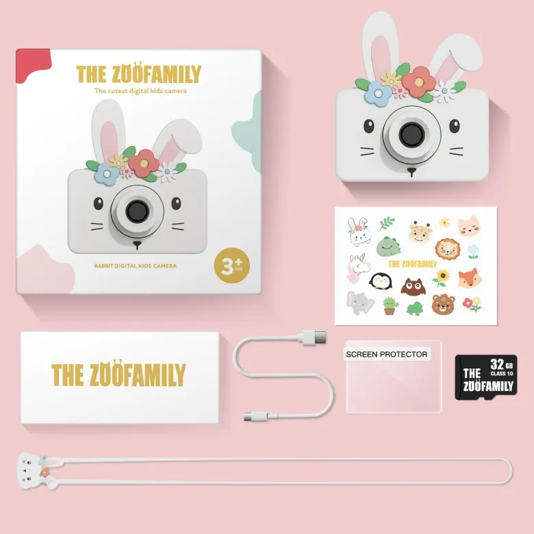 Appareil photo lapin des fleurs