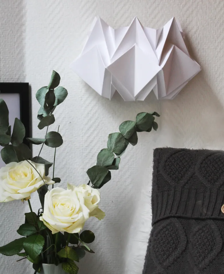 Applique murale origami en papier