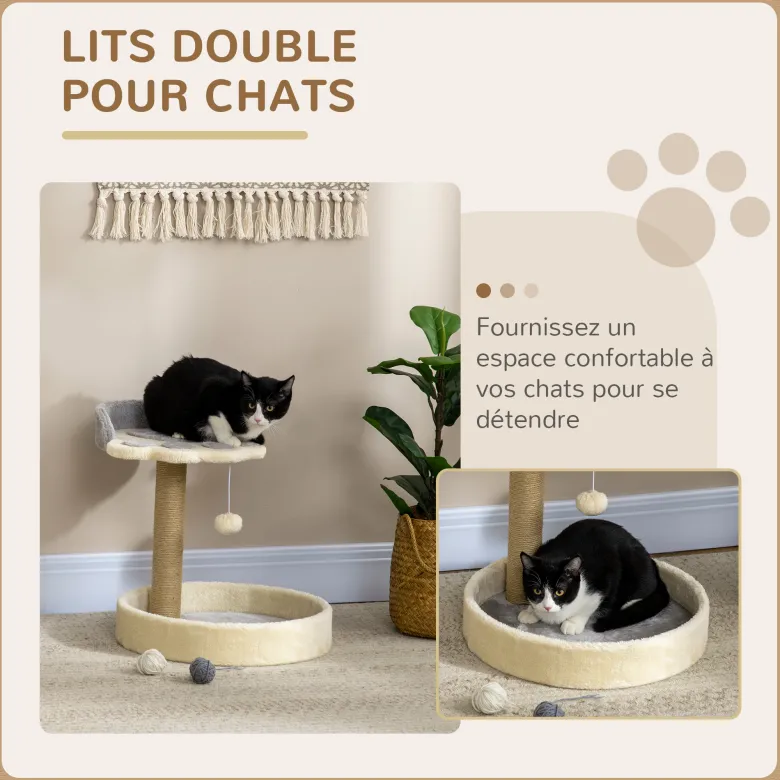 Arbre à chat griffoir design patte de chat