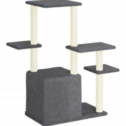 Arbre à chat meuble tour grimper jouet 86 x 54 x 97.5 cm gris