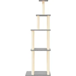 Arbre à chat meuble tour grimper jouet 60 x 47.5 x 183 cm gris