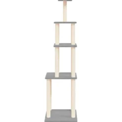 Arbre à chat meuble tour grimper jouet 60 x 47.5 x 183 cm gris