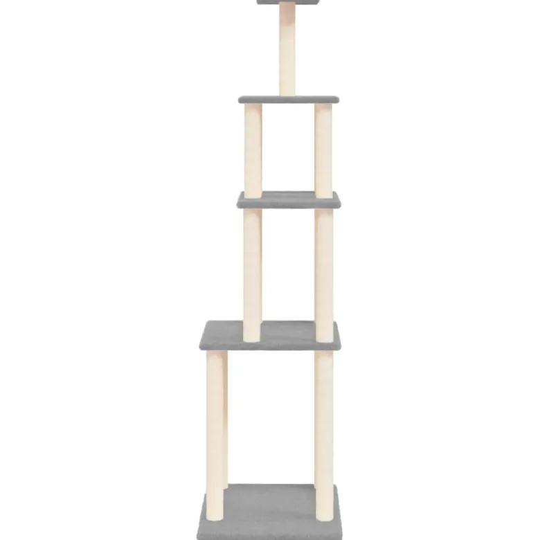Arbre à chat meuble tour grimper jouet 60 x 47.5 x 183 cm gris