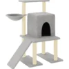 Arbre à chat meuble tour grimper jouet 84.5 x 54 x 96.5 cm gris