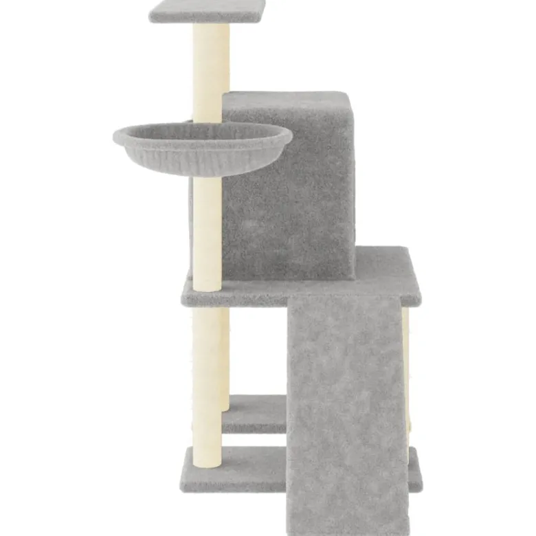 Arbre à chat meuble tour grimper jouet 84.5 x 54 x 96.5 cm gris