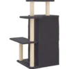 Arbre à chat meuble tour grimper jouet 61.5 x 60.5 x 97 cm gris