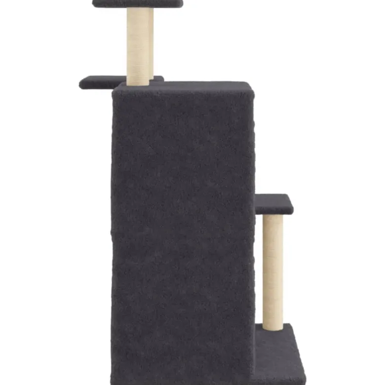 Arbre à chat meuble tour grimper jouet 61.5 x 60.5 x 97 cm gris
