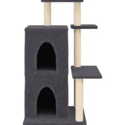 Arbre à chat meuble tour grimper jouet 61.5 x 60.5 x 97 cm gris