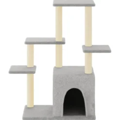 Arbre à chat meuble tour grimper jouet 86 x 54 x 97.5 cm gris