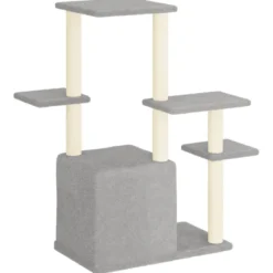Arbre à chat meuble tour grimper jouet 86 x 54 x 97.5 cm gris