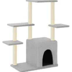 Arbre à chat meuble tour grimper jouet 86 x 54 x 97.5 cm gris