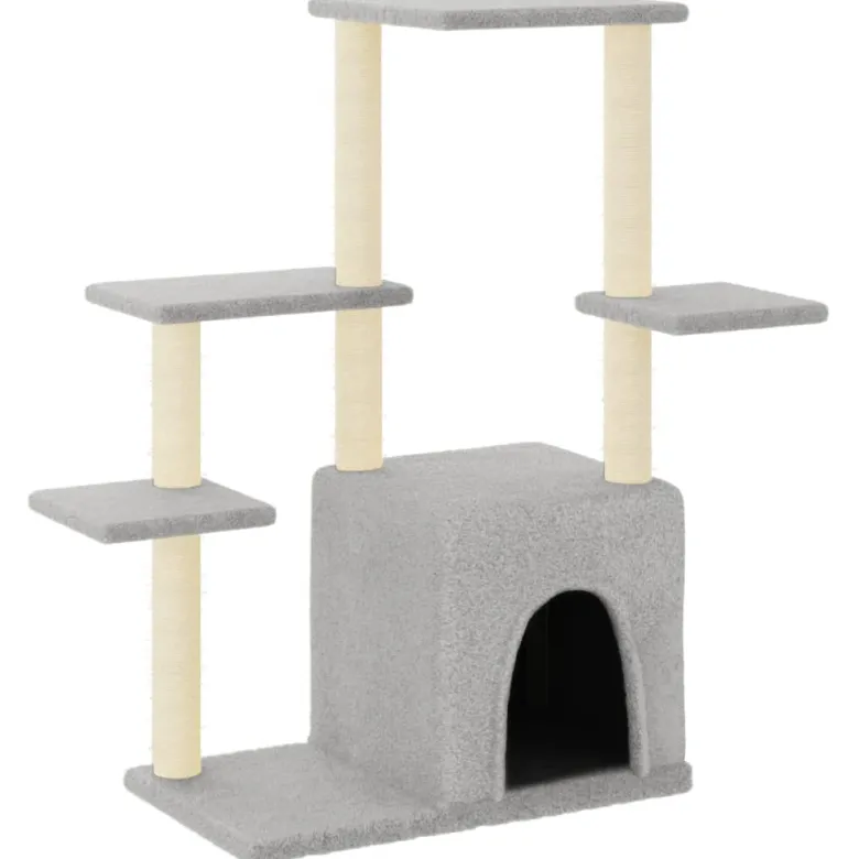 Arbre à chat meuble tour grimper jouet 86 x 54 x 97.5 cm gris