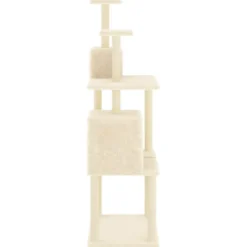 Arbre à chat meuble tour grimper jouet 61 x 48.5 x 167 cm crème