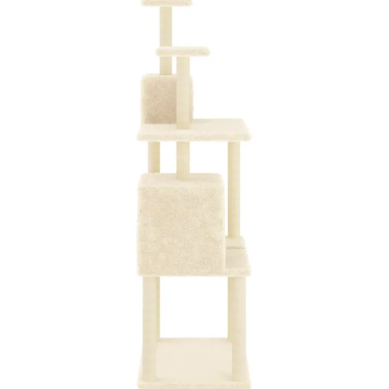 Arbre à chat meuble tour grimper jouet 61 x 48.5 x 167 cm crème