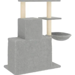 Arbre à chat meuble tour grimper jouet 61 x 35 x 83 cm gris