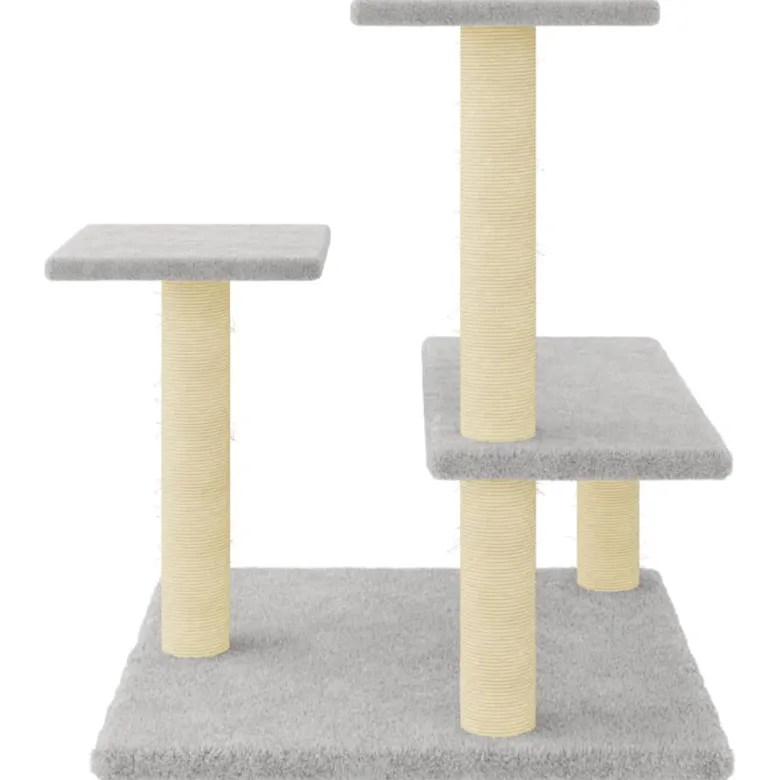Arbre à chat meuble tour grimper jouet 53.5 x 53.5 x 61 cm gris