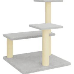 Arbre à chat meuble tour grimper jouet 53.5 x 53.5 x 61 cm gris