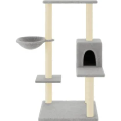Arbre à chat meuble tour grimper jouet 78 x 59 x 95 cm gris