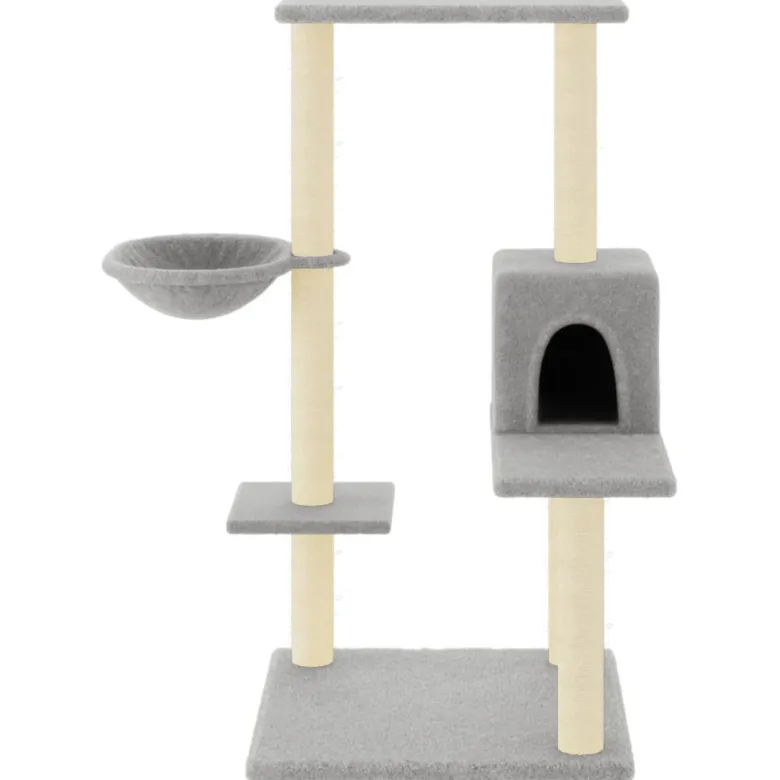 Arbre à chat meuble tour grimper jouet 78 x 59 x 95 cm gris