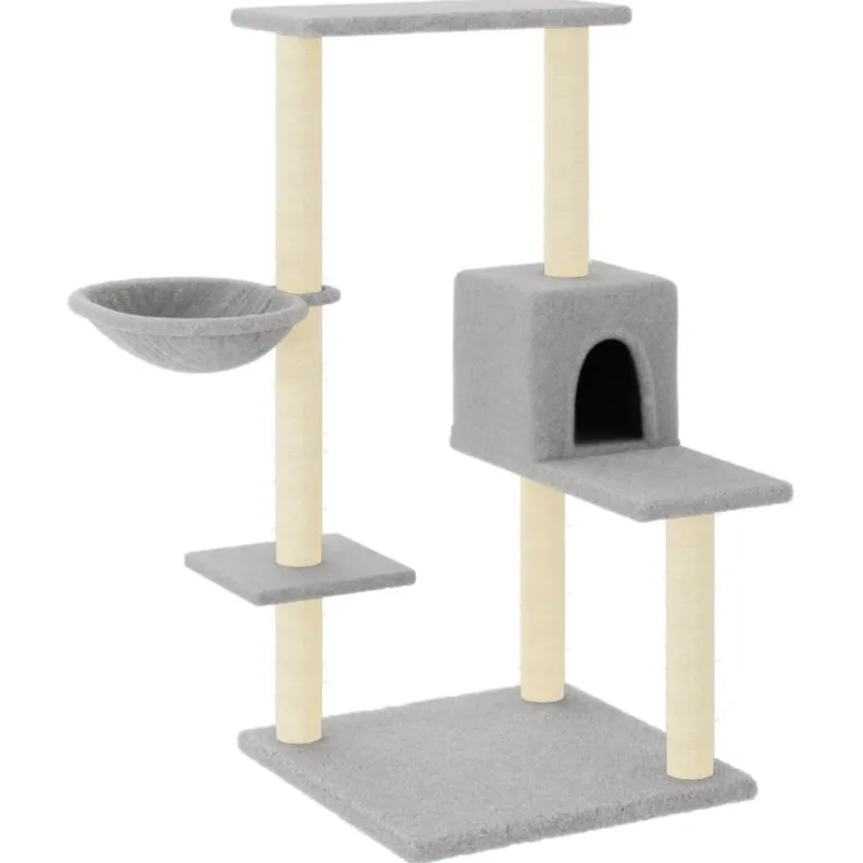 Arbre à chat meuble tour grimper jouet 78 x 59 x 95 cm gris