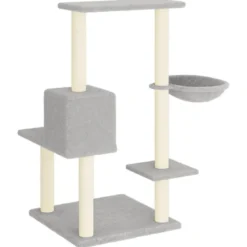 Arbre à chat meuble tour grimper jouet 78 x 59 x 95 cm gris