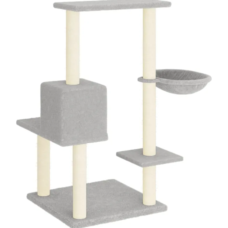 Arbre à chat meuble tour grimper jouet 78 x 59 x 95 cm gris