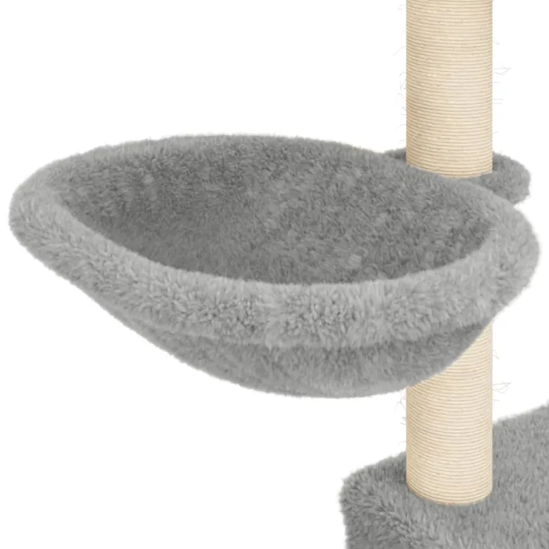 Arbre à chat meuble tour grimper jouet 84.5 x 57 x 83 cm gris
