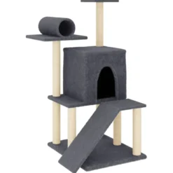 Arbre à chat meuble tour grimper jouet 67 x 67 x 110.5 cm gris