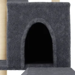 Arbre à chat meuble tour grimper jouet 67 x 67 x 110.5 cm gris
