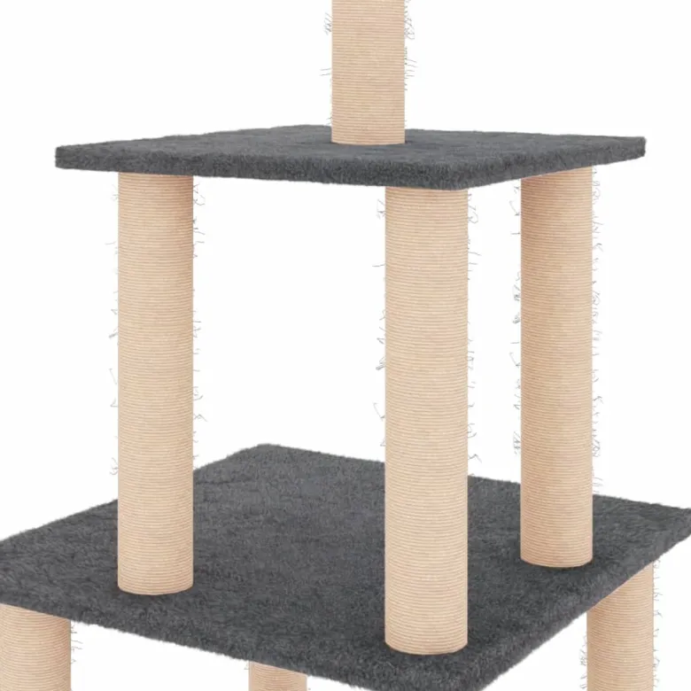 Arbre à chat meuble tour grimper jouet 47.5 x 47.5 x 111 cm gris