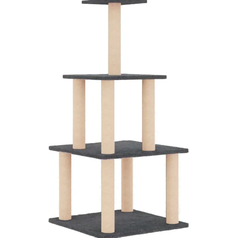 Arbre à chat meuble tour grimper jouet 47.5 x 47.5 x 111 cm gris