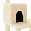 Arbre à chat meuble tour grimper jouet 66 x 41 x 118.5 cm crème