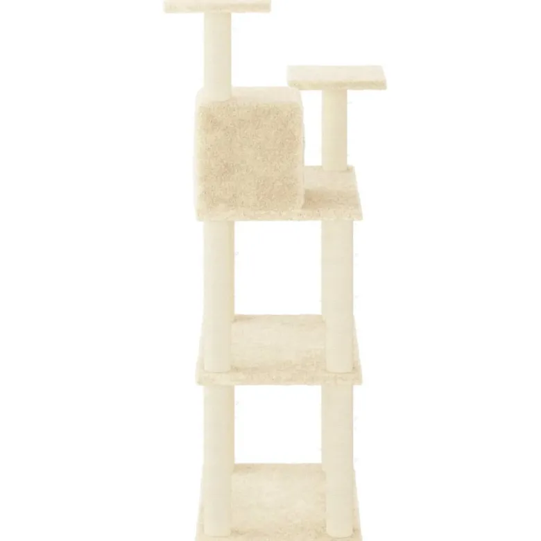 Arbre à chat meuble tour grimper jouet 66 x 41 x 118.5 cm crème