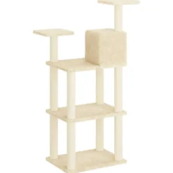 Arbre à chat meuble tour grimper jouet 66 x 41 x 118.5 cm crème