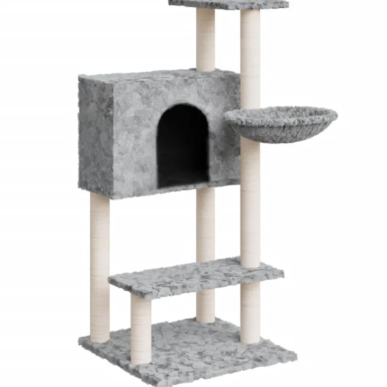 Arbre à chat meuble tour grimper jouet 61 x 61 x 108.5 cm gris