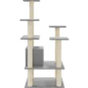 Arbre à chat meuble tour grimper jouet 60.5 x 60 x 110 cm gris