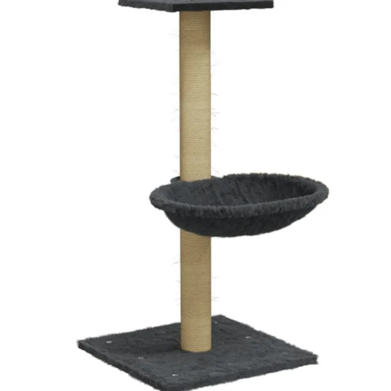 Arbre à chat meuble tour grimper jouet 35 x 35 x 74 cm gris