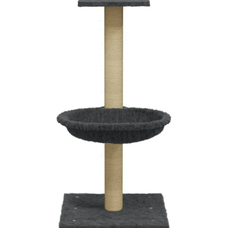Arbre à chat meuble tour grimper jouet 35 x 35 x 74 cm gris
