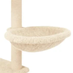 Arbre à chat meuble tour grimper jouet 92.5 x 71.5 x 153 cm crème